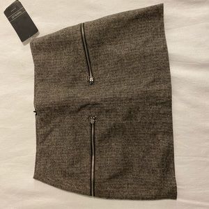 Zara Tweed Brown Mini Skirt - Size XS